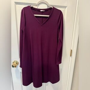 Wine colored dress with pockets.  Size medium